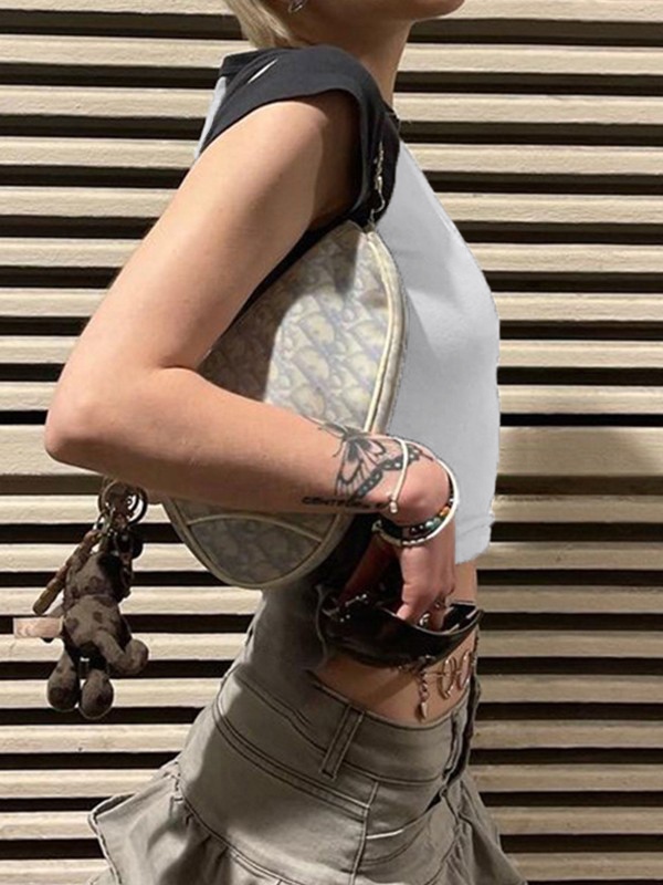 Vintage Guitar Raglan Sleeve Crop Top-1