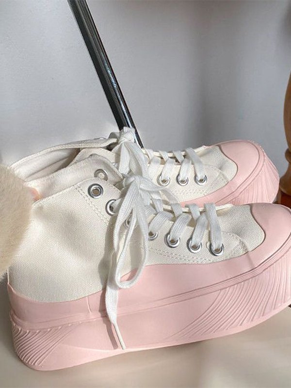 Contrast Sole High Top Sneaker-1