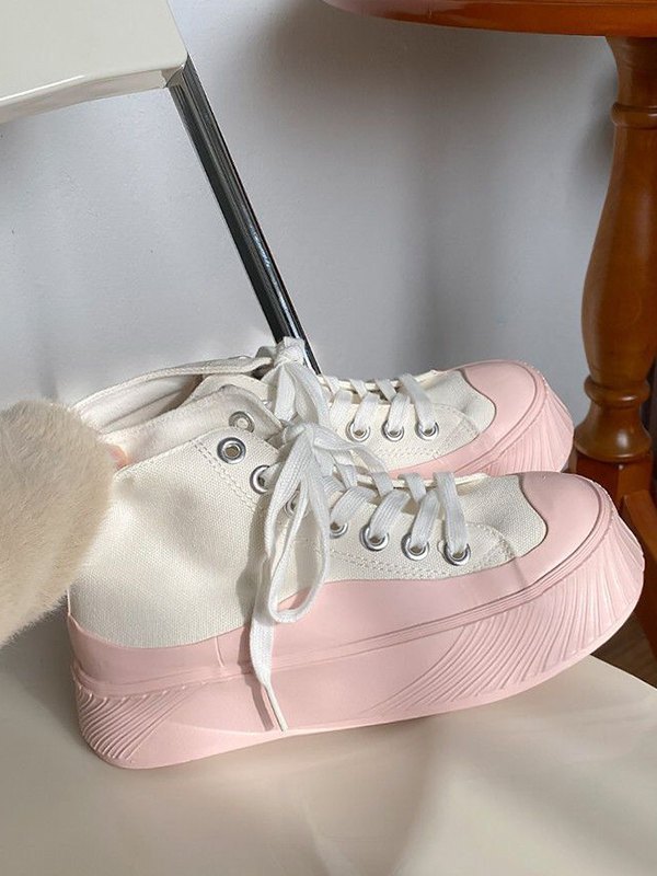 Contrast Sole High Top Sneaker-4